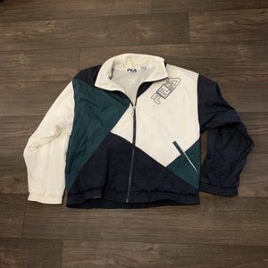Vintage 90s Fila nylon windbreaker track jacket